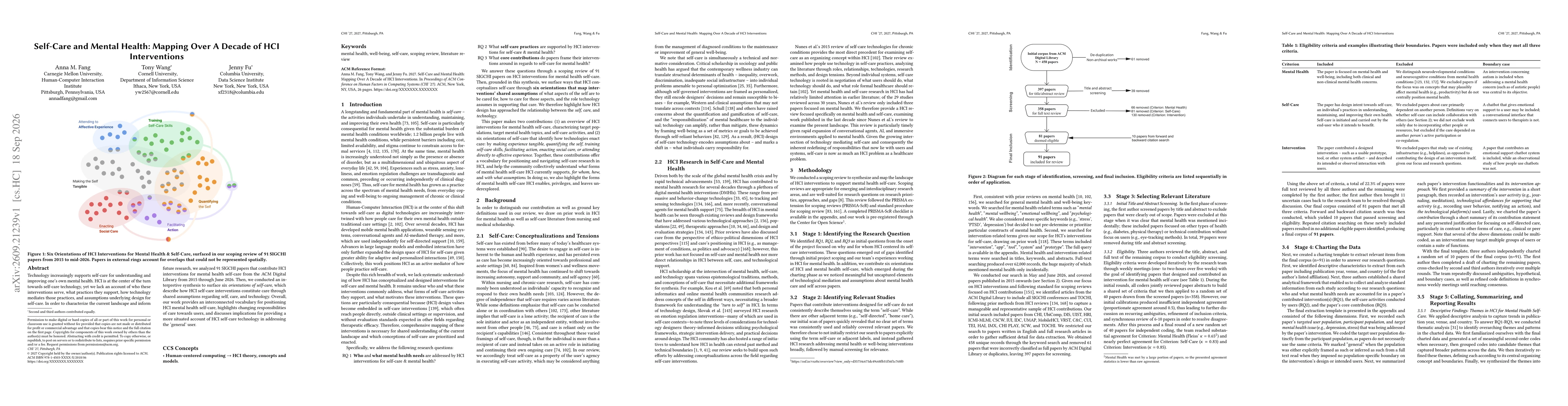 Thumbnail for Self-Care and Mental Health: Mapping Over A Decade of HCI Interventions