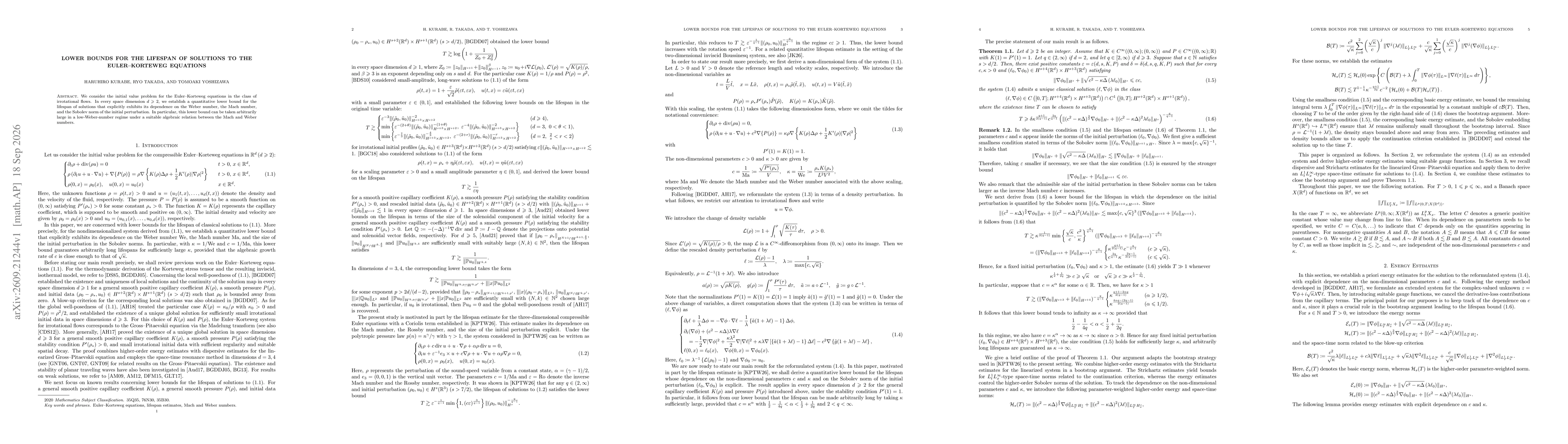 Thumbnail for Lower bounds for the lifespan of solutions to the Euler--Korteweg equations