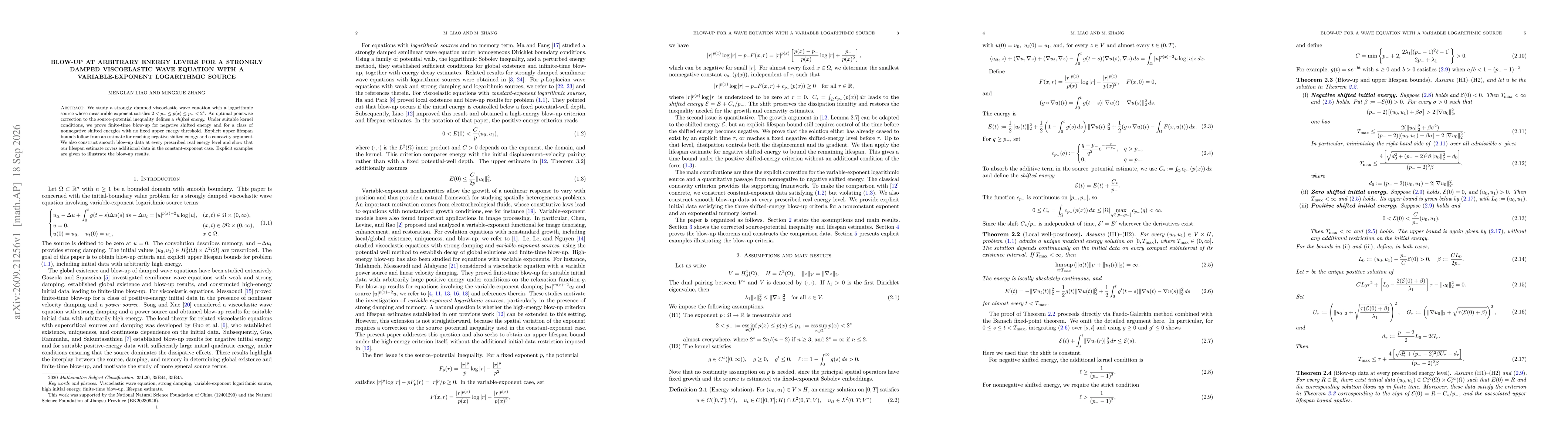 Thumbnail for Blow-up at arbitrary energy levels for a strongly damped viscoelastic wave equation with a variable-exponent logarithmic source