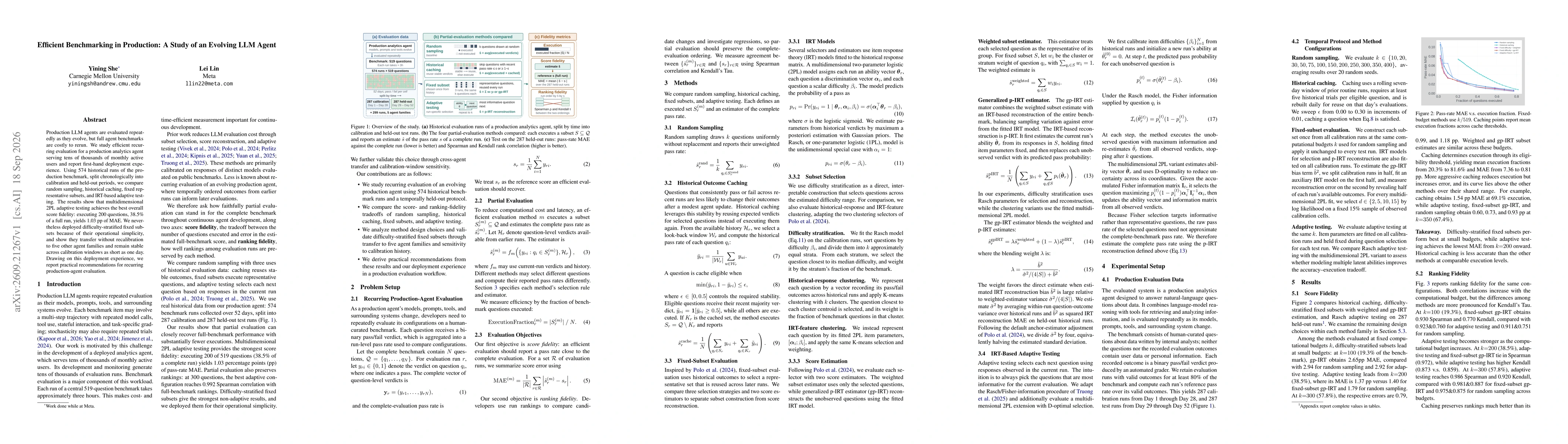 Thumbnail for Efficient Benchmarking in Production: A Study of an Evolving LLM Agent