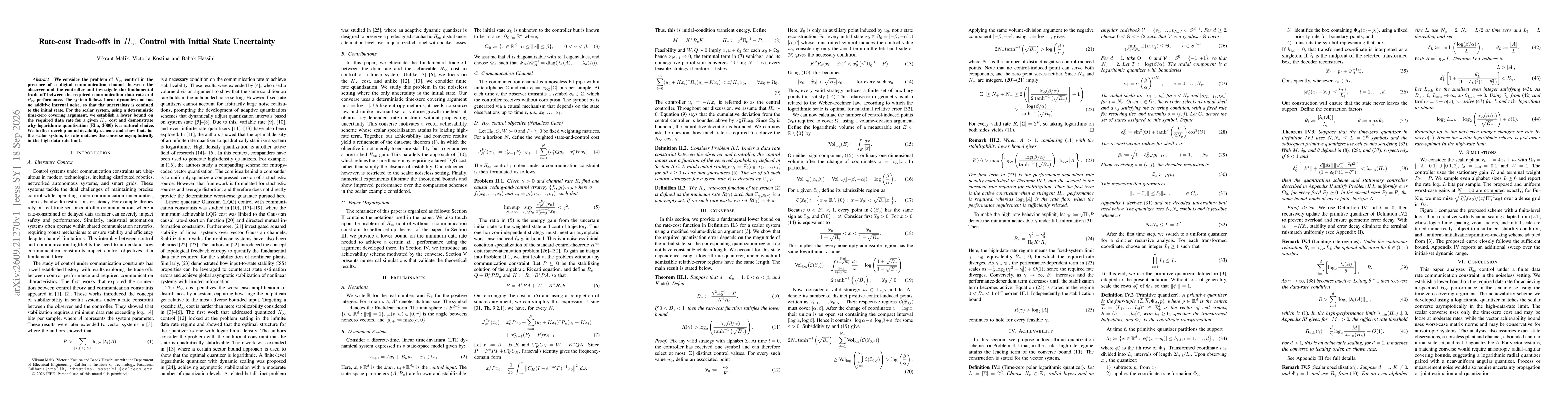 Thumbnail for Rate-cost Trade-offs in H-infinity Control with Initial State Uncertainty