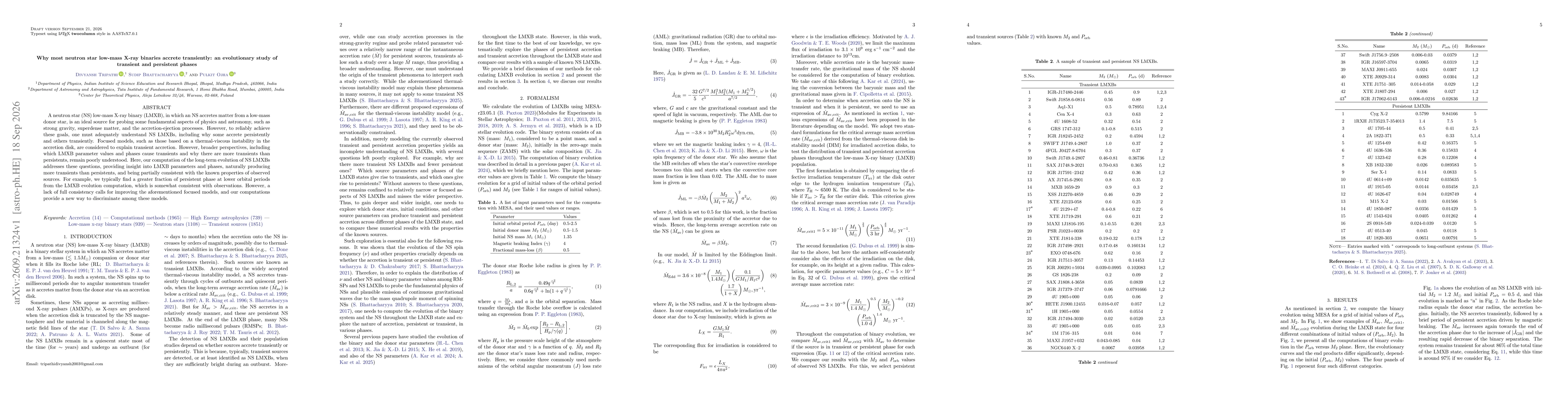 Thumbnail for Why most neutron star low-mass X-ray binaries accrete transiently: an evolutionary study of transient and persistent phases