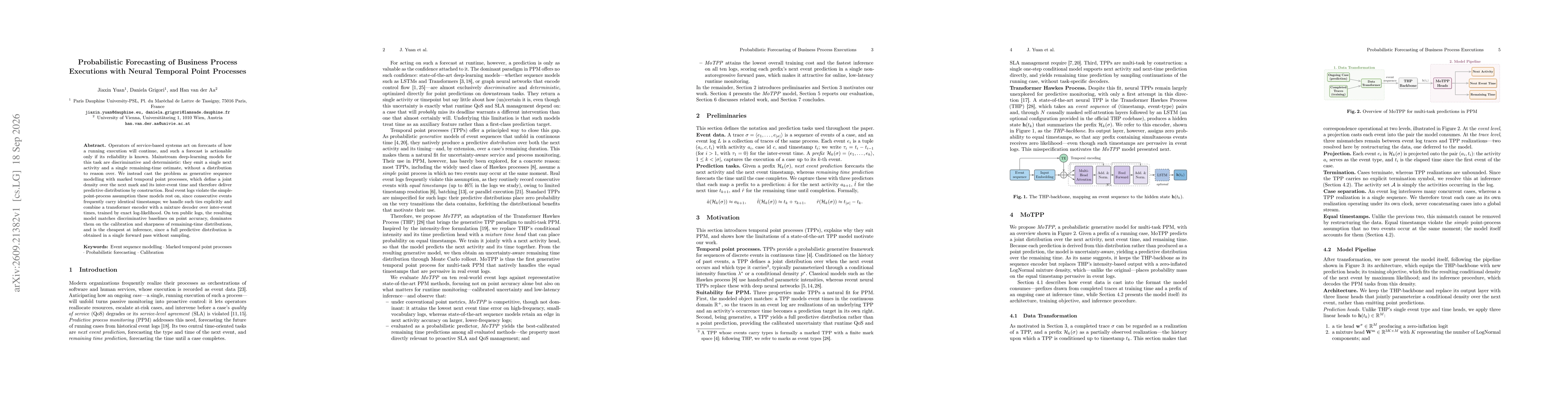 Thumbnail for Probabilistic Forecasting of Business Process Executions with Neural Temporal Point Processes
