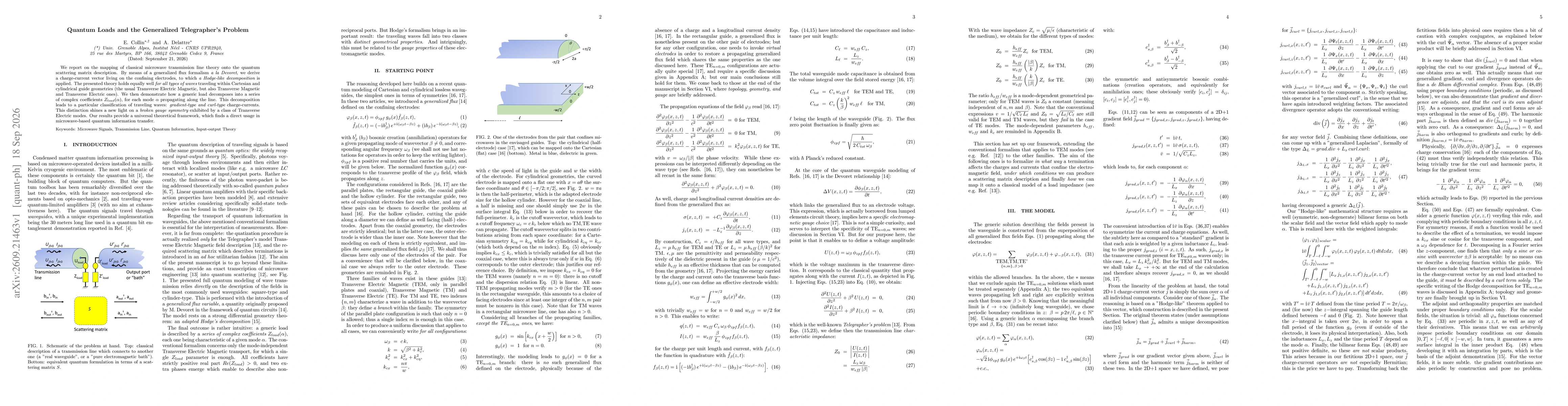 Thumbnail for Quantum Loads and the Generalized Telegrapher's Problem