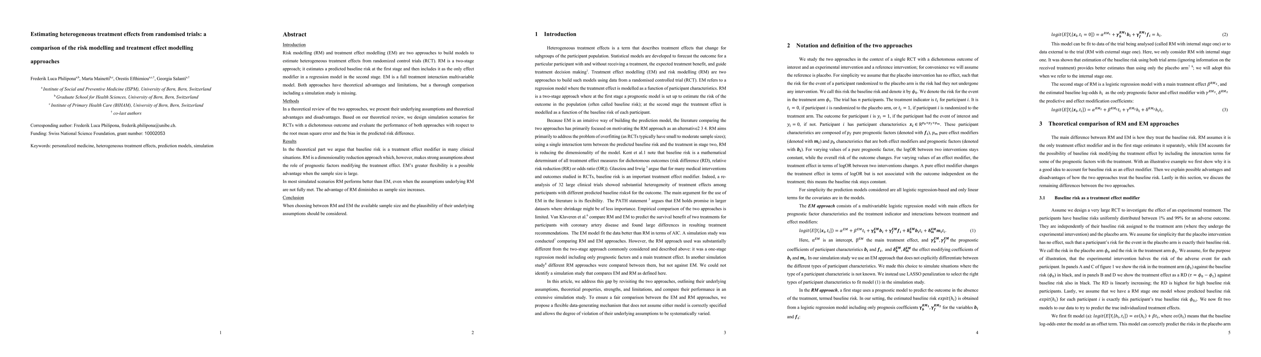 Thumbnail for Estimating heterogeneous treatment effects from randomised trials: a comparison of the risk modelling and treatment effect modelling approaches
