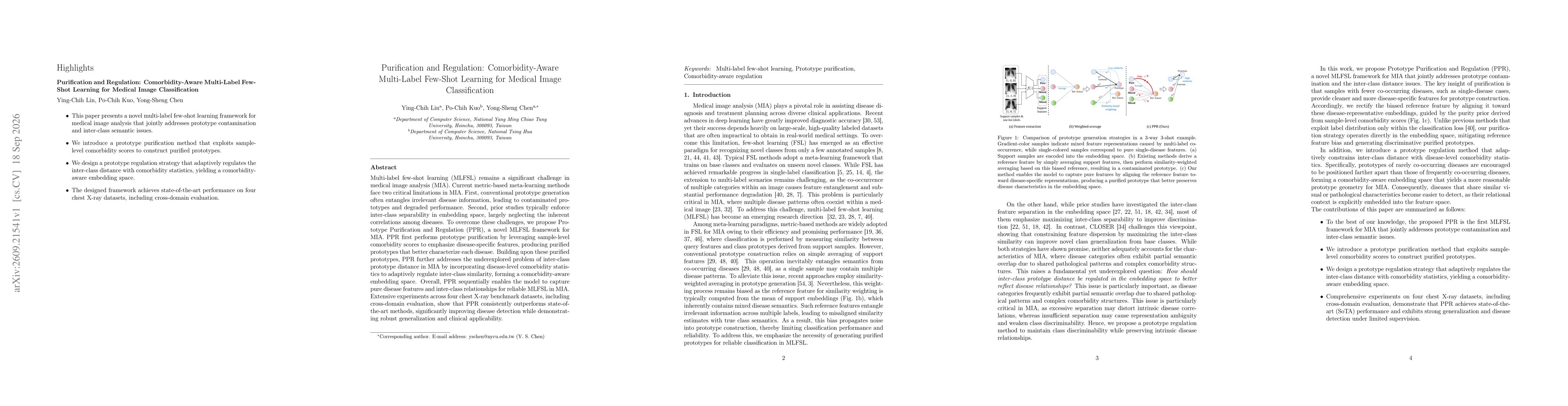 Thumbnail for Purification and Regulation: Comorbidity-Aware Multi-Label Few-Shot Learning for Medical Image Classification