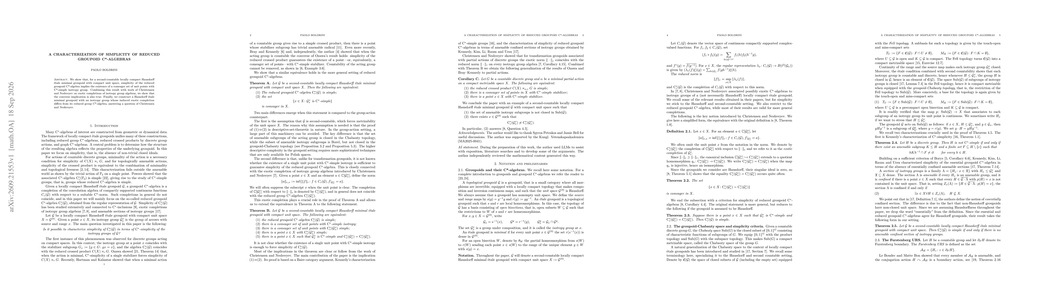 Thumbnail for A characterization of simplicity of reduced groupoid C*-algebras