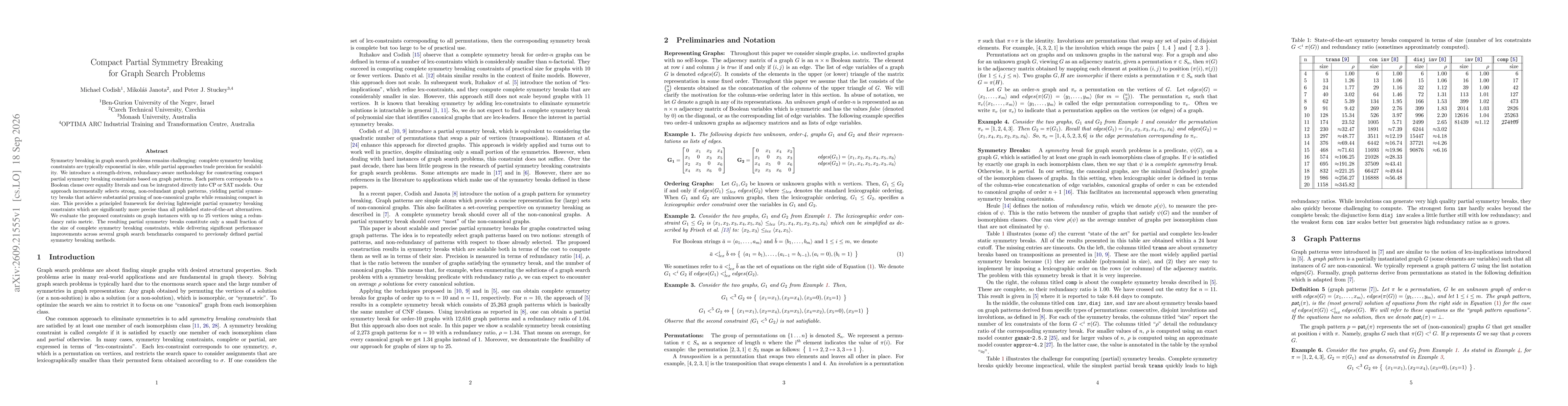 Thumbnail for Compact Partial Symmetry Breaking for Graph Search Problems
