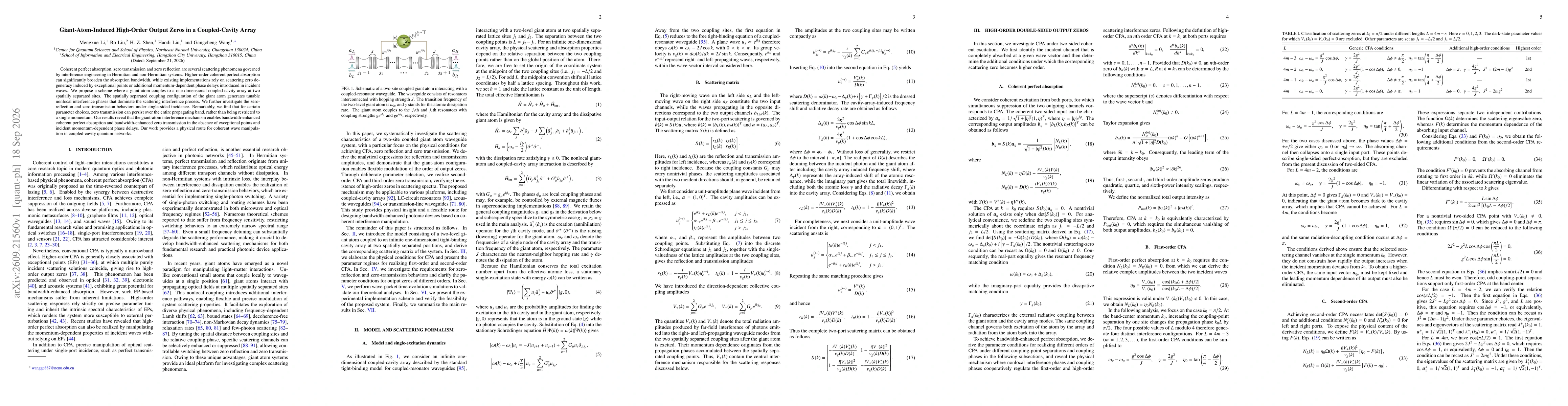 Thumbnail for Giant-Atom-Induced High-Order Output Zeros in a Coupled-Cavity Array