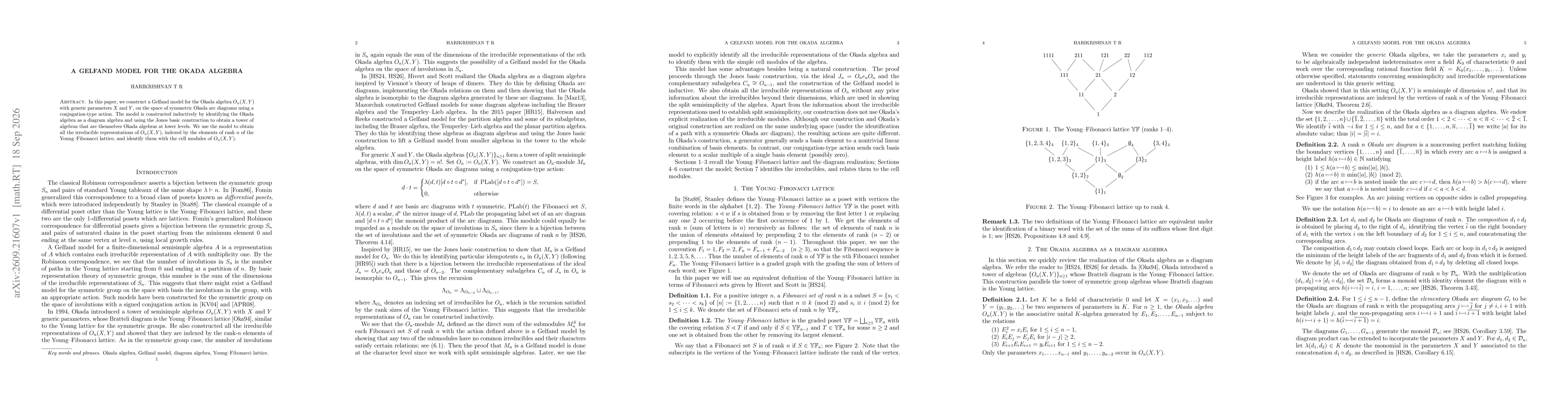 Thumbnail for A Gelfand model for the Okada algebra