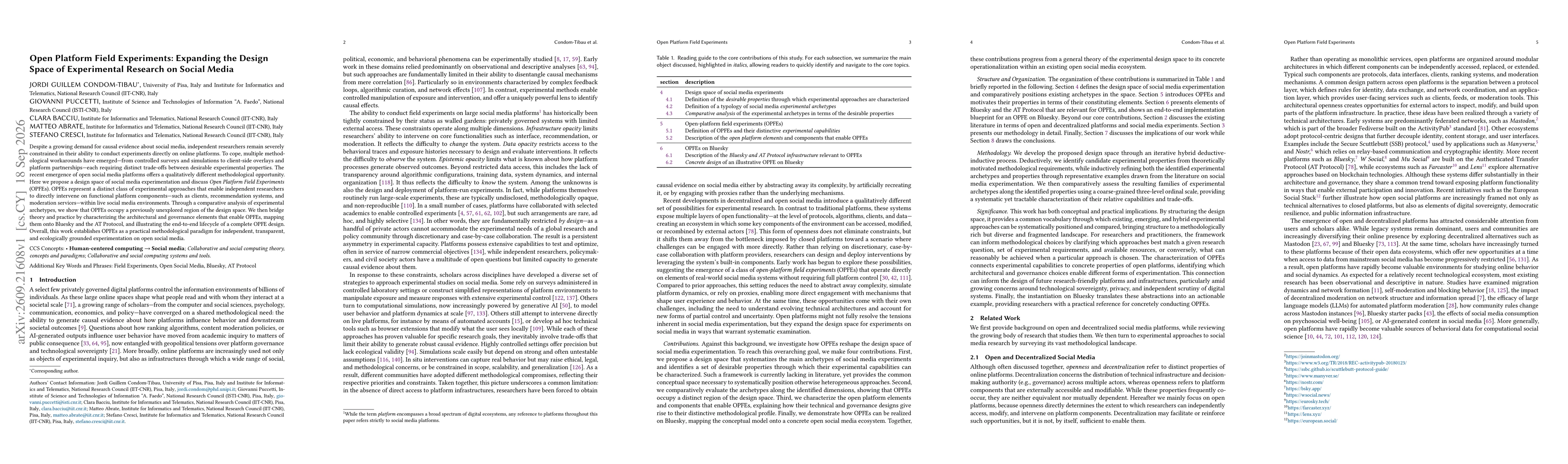 Thumbnail for Open Platform Field Experiments: Expanding the Design Space of Experimental Research on Social Media