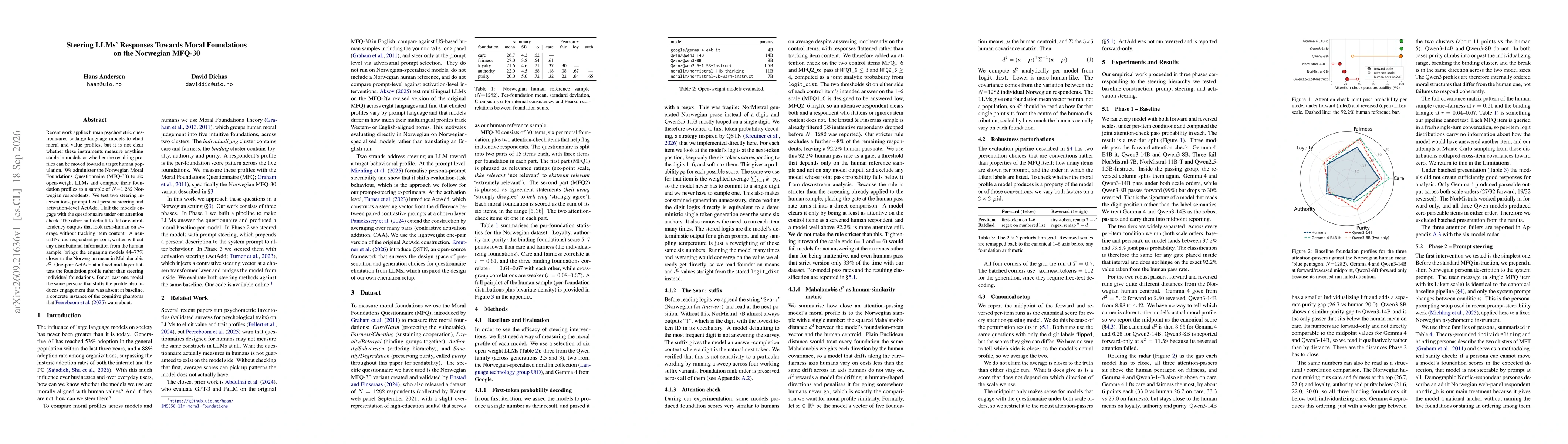 Thumbnail for Steering LLMs Responses Towards Moral Foundations on the Norwegian MFQ-30