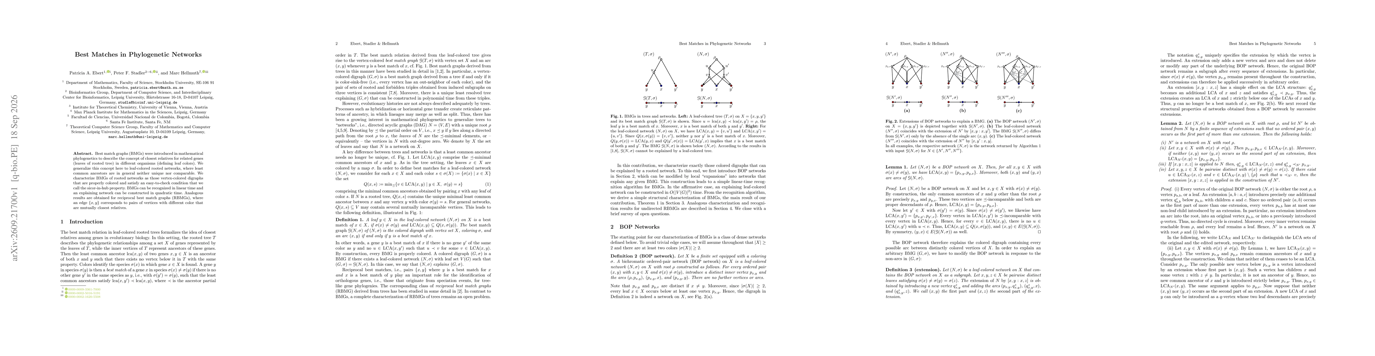 Thumbnail for Best Matches in Phylogenetic Networks