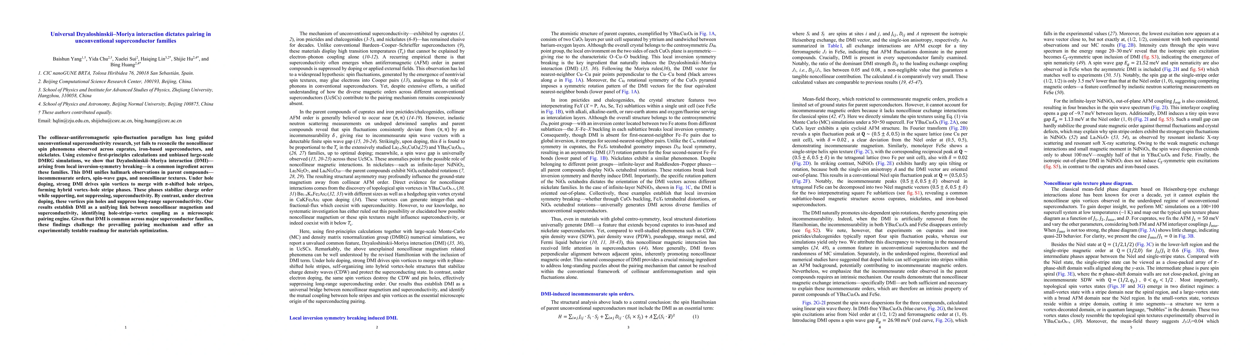 Thumbnail for Universal Dzyaloshinski-Moriya interaction dictates pairing in unconventional superconductor families