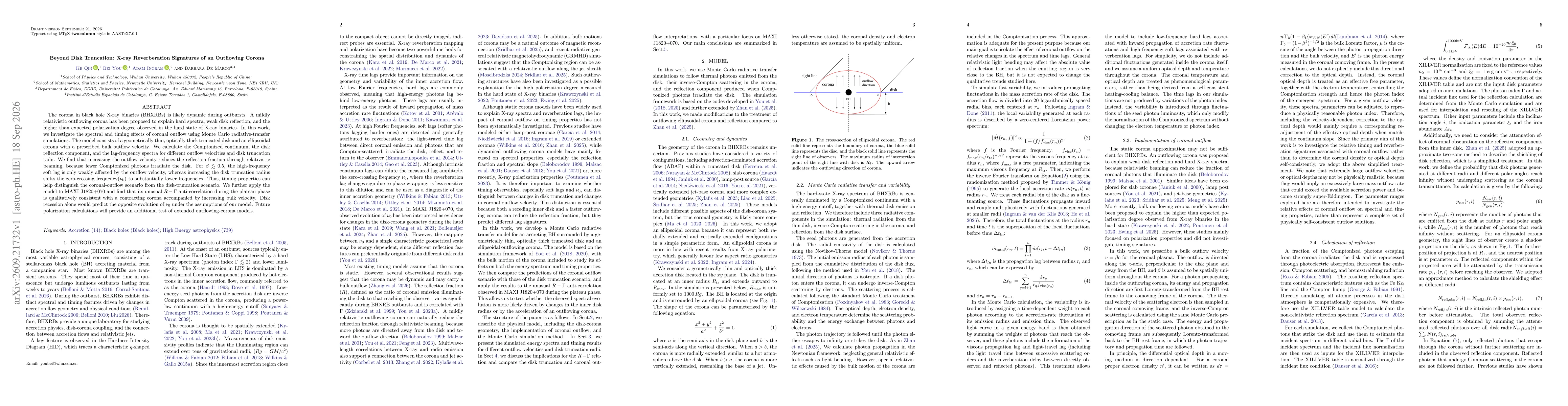 Thumbnail for Beyond Disk Truncation: X-ray Reverberation Signatures of an Outflowing Corona