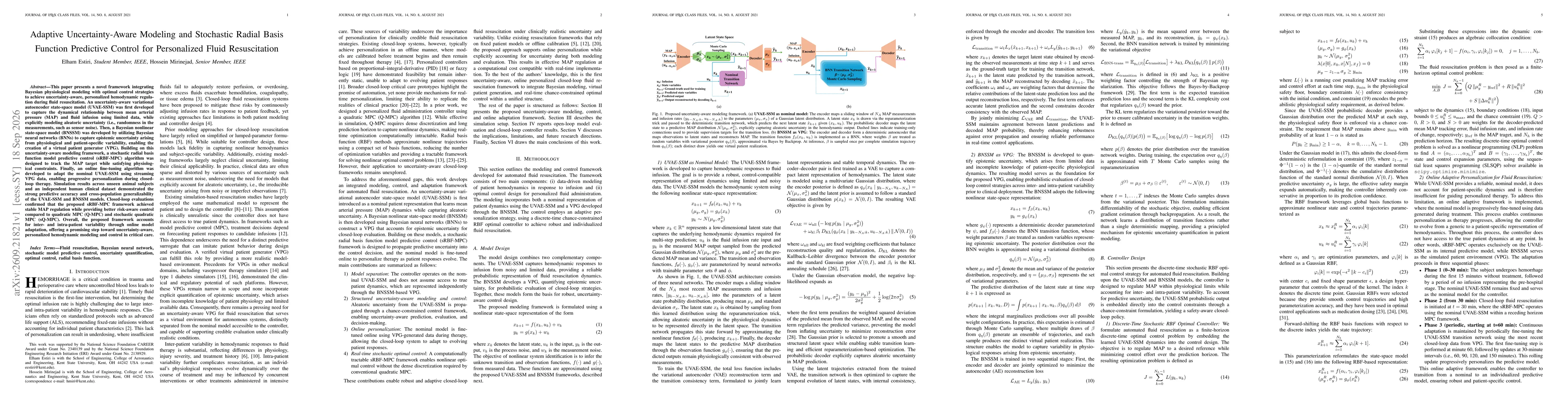 Thumbnail for Adaptive Uncertainty-Aware Modeling and Stochastic Radial Basis Function Predictive Control for Personalized Fluid Resuscitation
