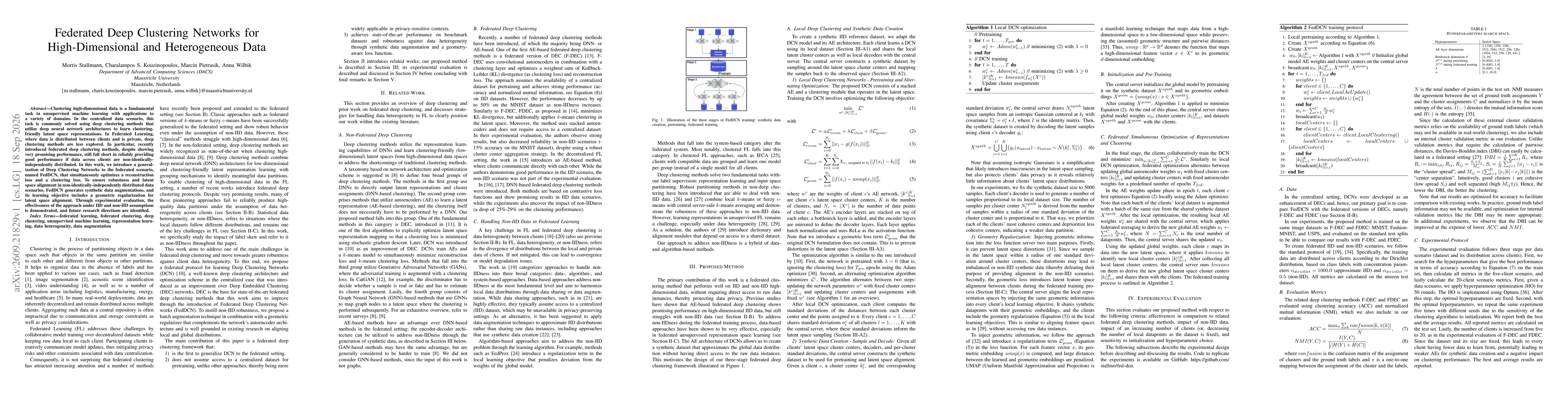 Thumbnail for Federated Deep Clustering Networks for High-Dimensional and Heterogeneous Data