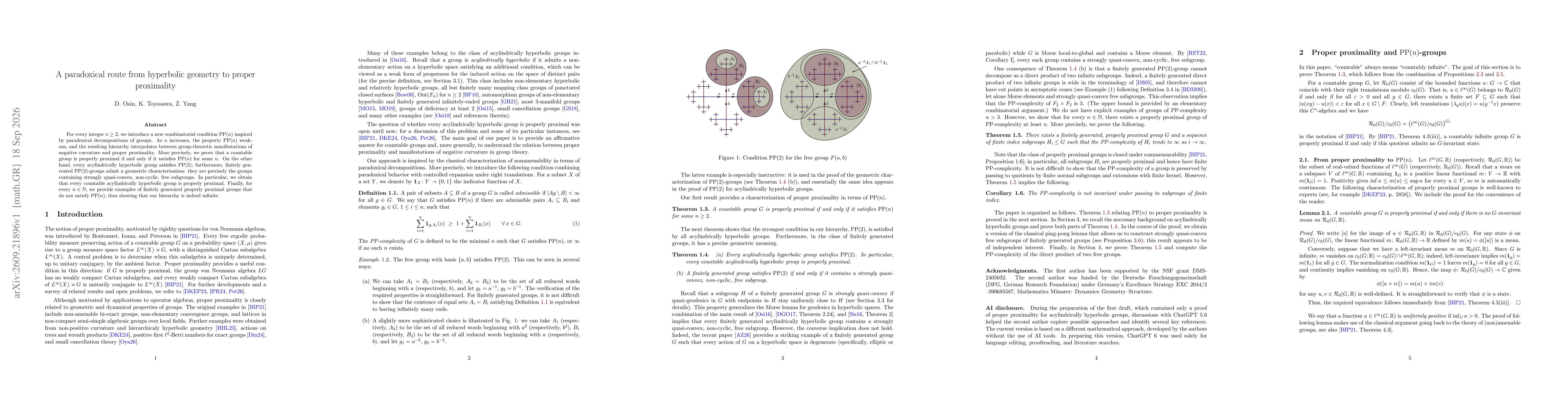 Thumbnail for A paradoxical route from hyperbolic geometry to proper proximality