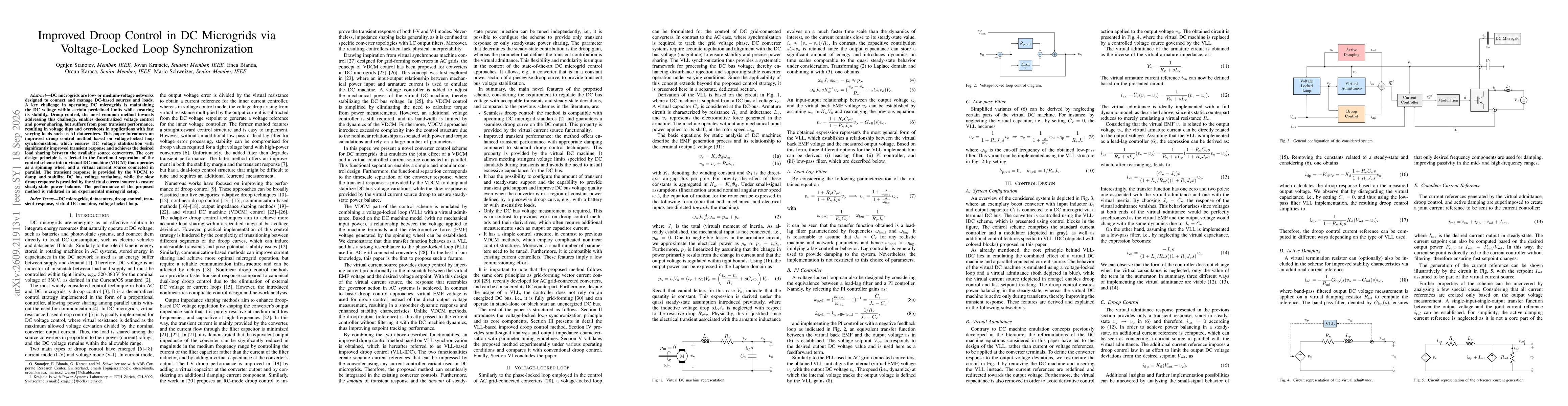 Thumbnail for Improved Droop Control in DC Microgrids via Voltage-Locked Loop Synchronization