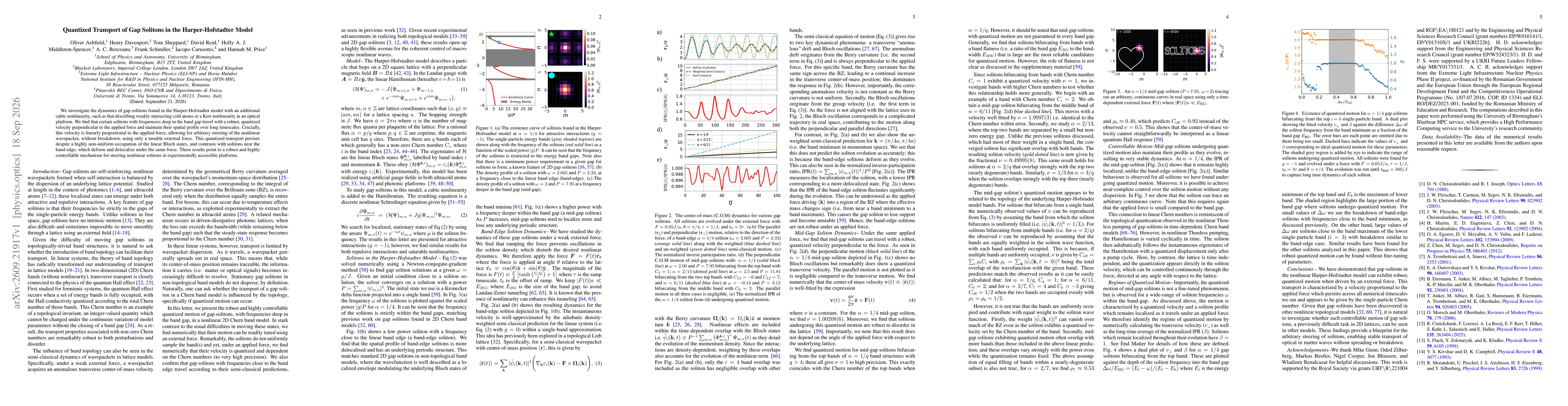 Thumbnail for Quantized Transport of Gap Solitons in the Harper-Hofstadter Model