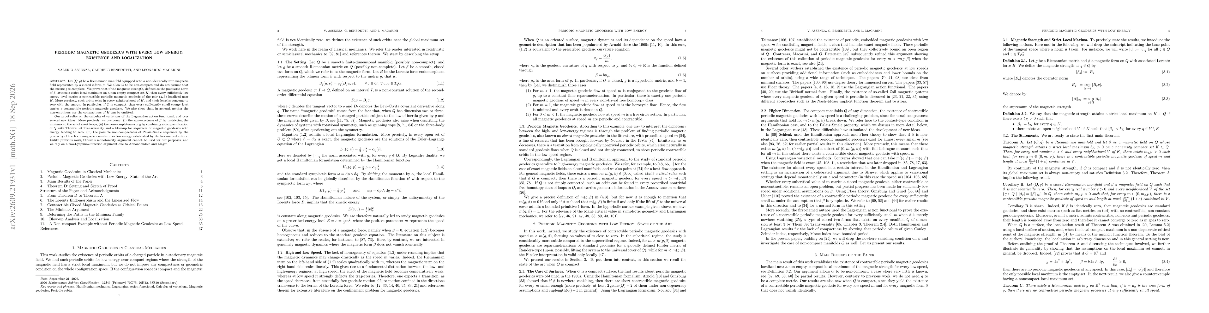 Thumbnail for Periodic Magnetic Geodesics with Every Low Energy: Existence and Localization