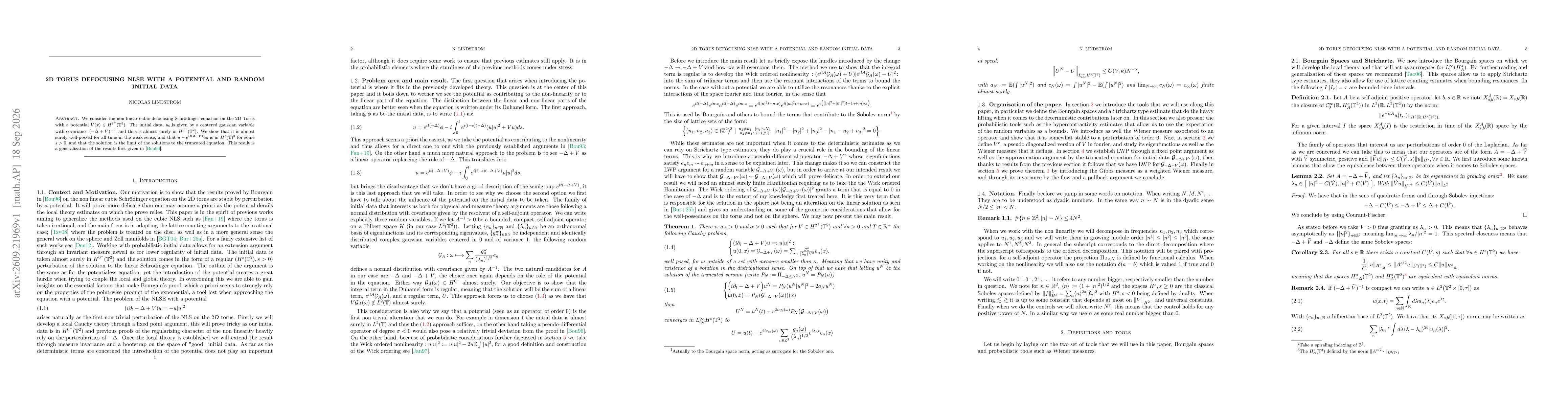 Thumbnail for 2D Torus defocusing NLSE with a potential and random initial data