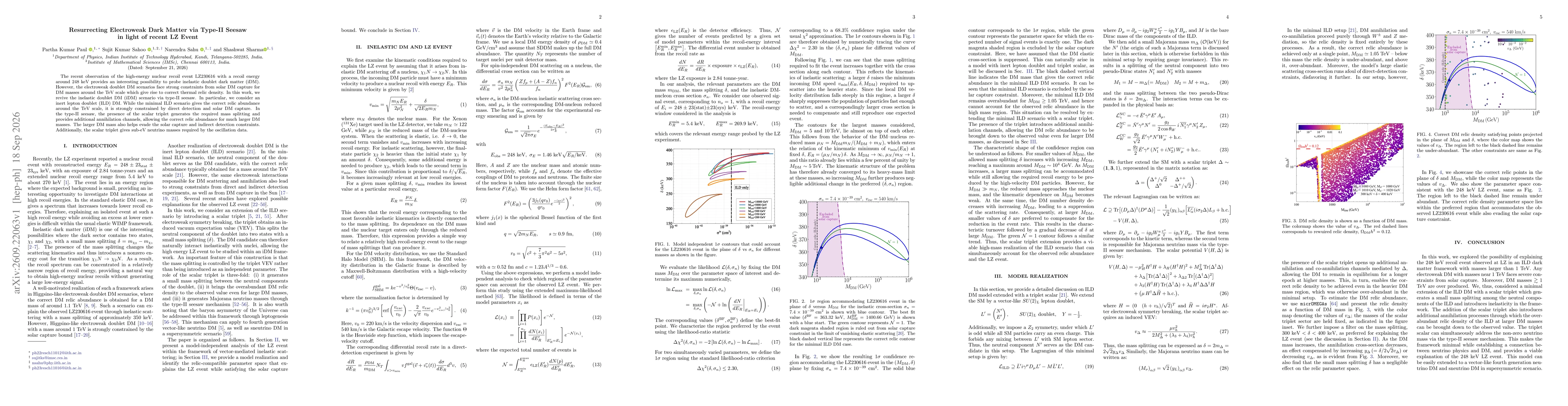 Thumbnail for Resurrecting Electroweak Dark Matter via Type-II Seesaw in light of recent LZ Event