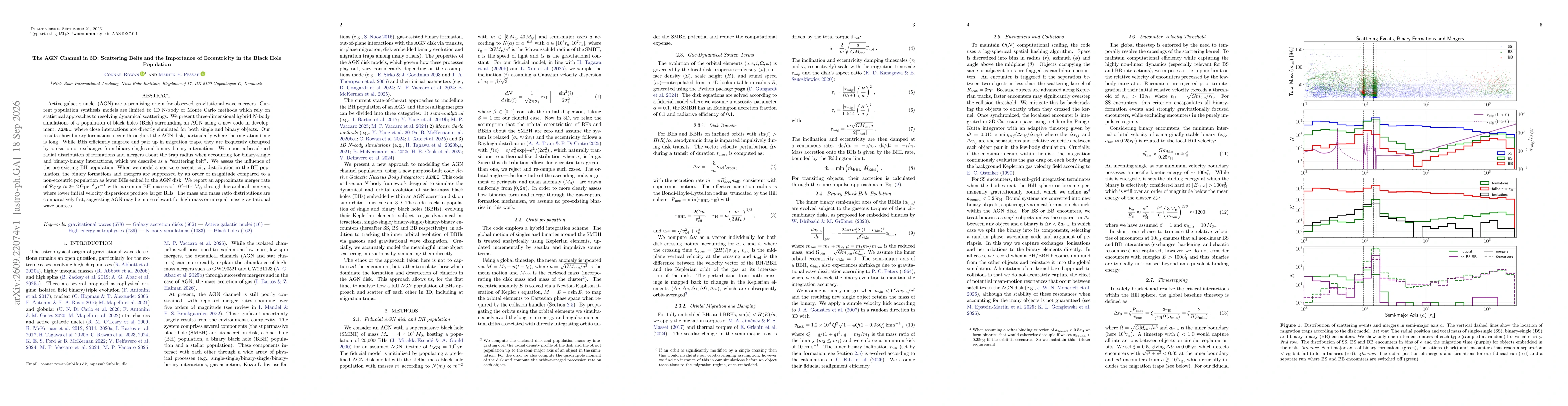 Thumbnail for The AGN Channel in 3D: Scattering Belts and the Importance of Eccentricity in the Black Hole Population