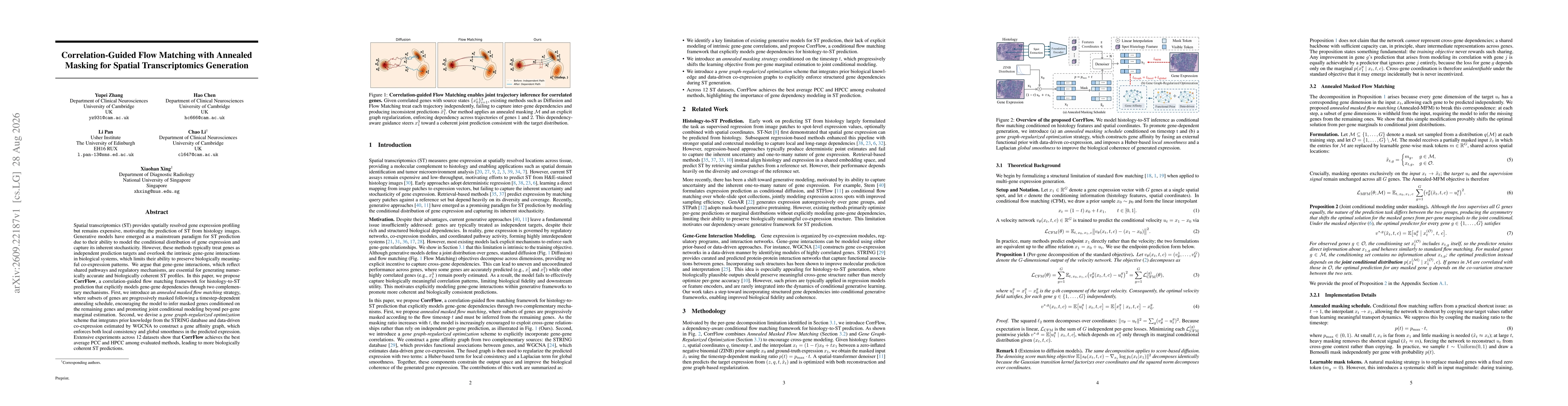 Thumbnail for Correlation-Guided Flow Matching with Annealed Masking for Spatial Transcriptomics Generation