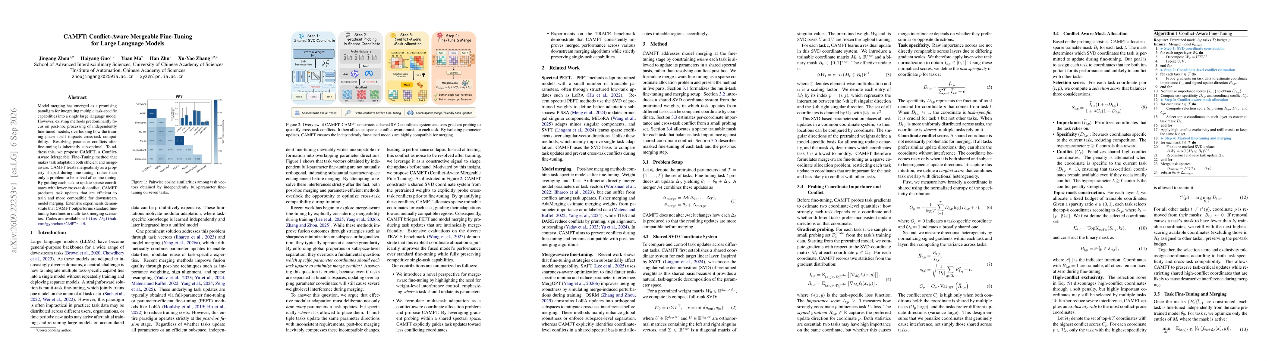 Thumbnail for CAMFT: Conflict-Aware Mergeable Fine-Tuning for Large Language Models