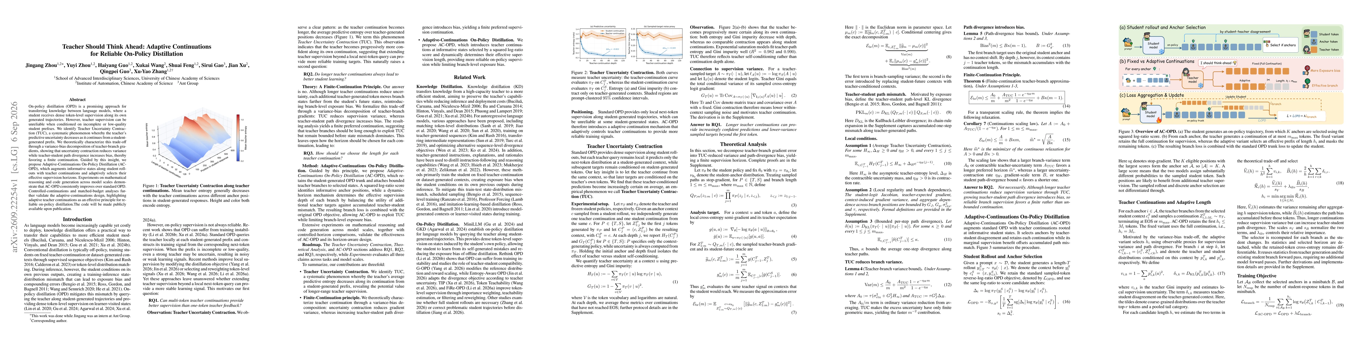 Thumbnail for Teacher Should Think Ahead: Adaptive Continuations for Reliable On-Policy Distillation