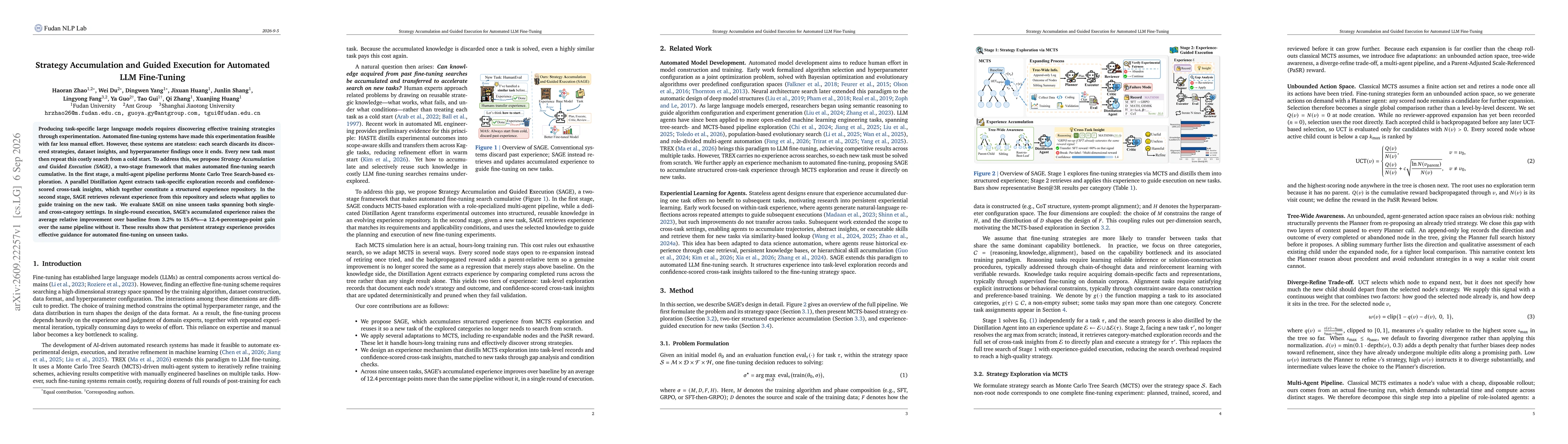 Thumbnail for Strategy Accumulation and Guided Execution for Automated LLM Fine-Tuning