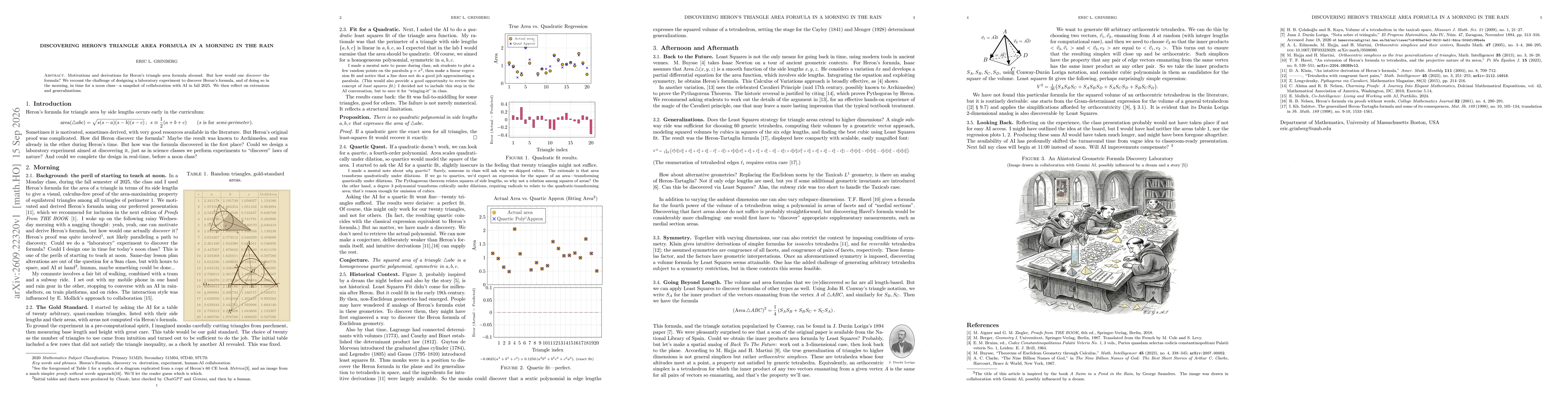Thumbnail for Discovering Heron's Triangle Area Formula in a Morning in the Rain