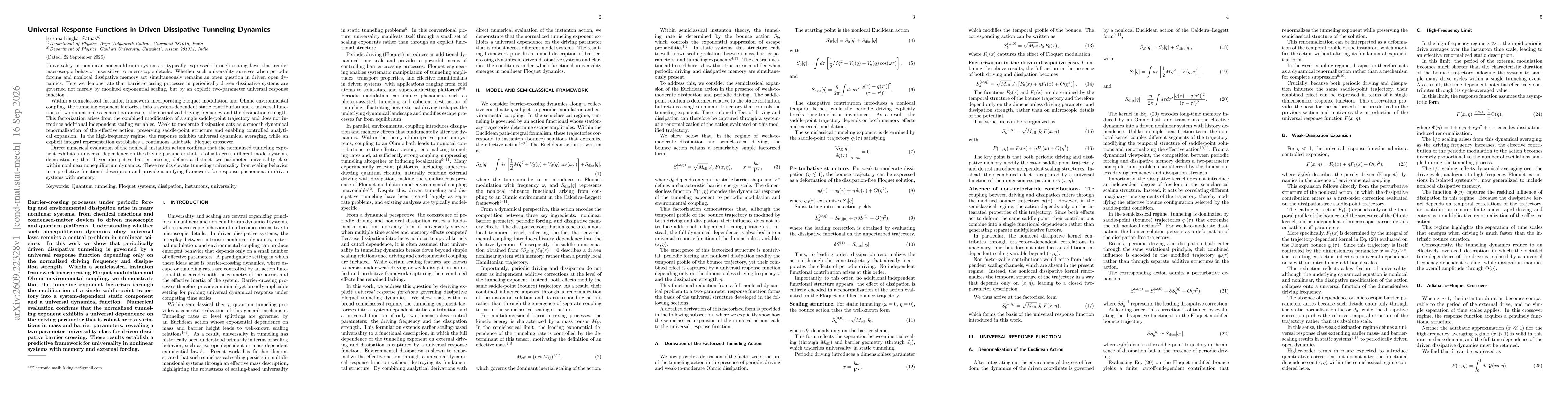 Thumbnail for Universal Response Functions in Driven Dissipative Tunneling Dynamics