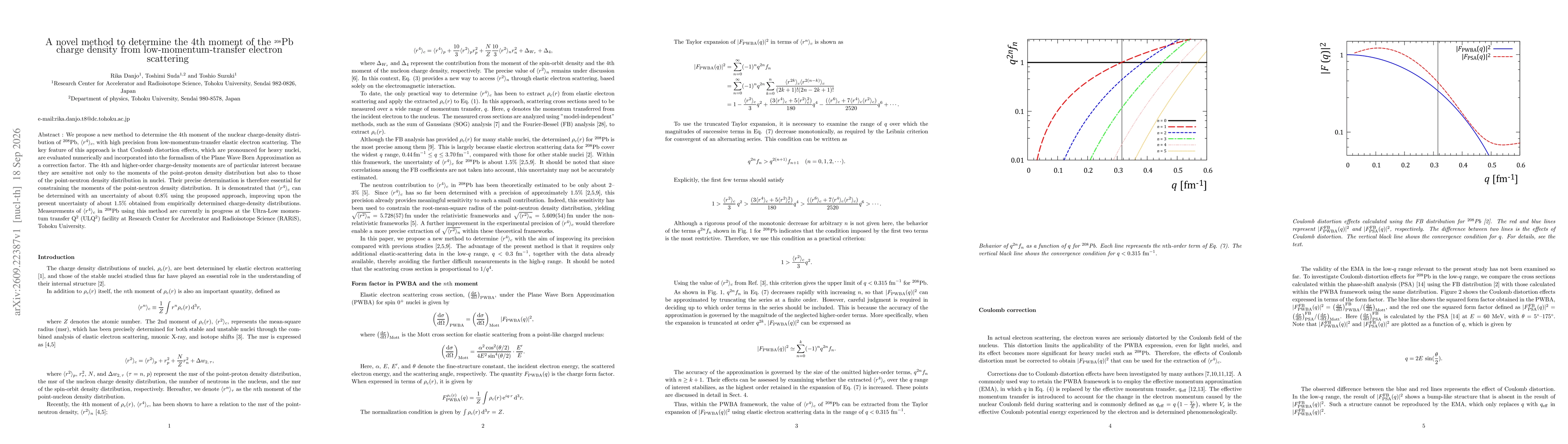 Thumbnail for A novel method to determine the 4th moment of the 208Pb charge density from low-momentum-transfer electron scattering