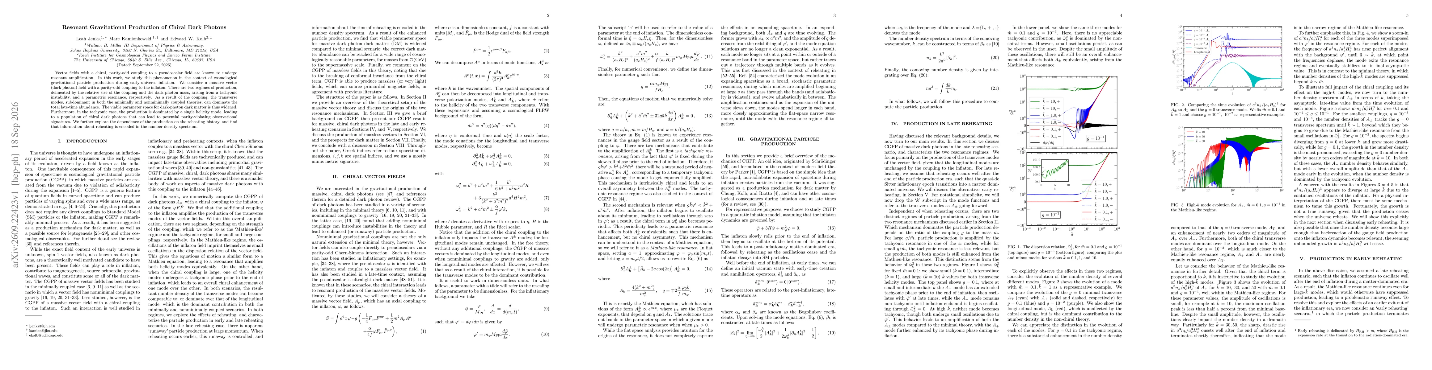 Thumbnail for Resonant Gravitational Production of Chiral Dark Photons