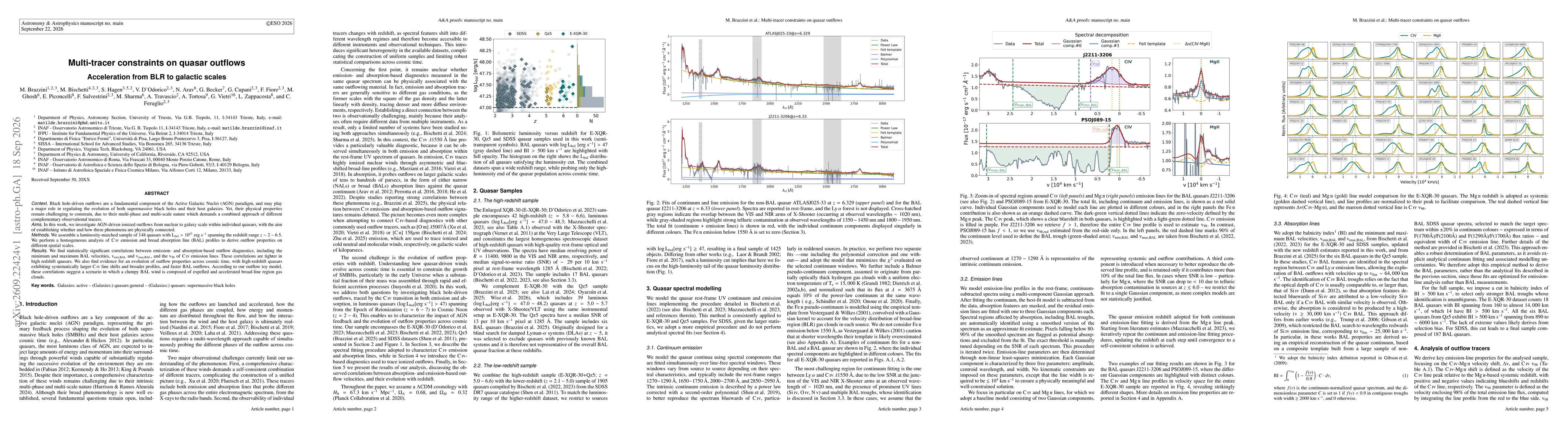 Thumbnail for Multi-tracer constraints on quasar outflows. Acceleration from BLR to galactic scales