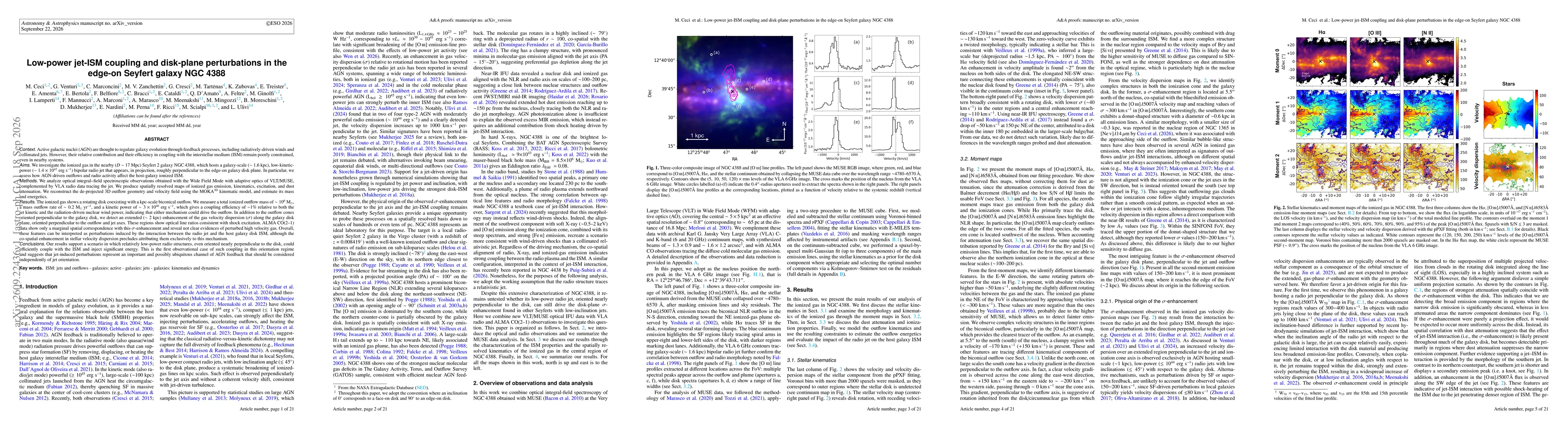 Thumbnail for Low-power jet-ISM coupling and disk-plane perturbations in the edge-on Seyfert galaxy NGC 4388