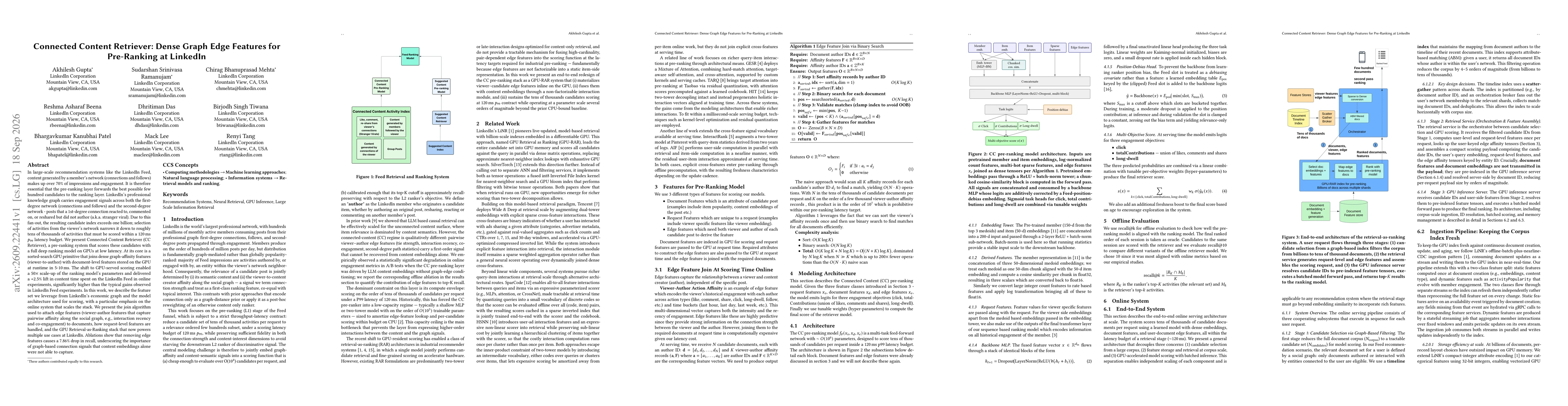 Thumbnail for Connected Content Retriever: Dense Graph Edge Features Powering Pre-Ranking at LinkedIn