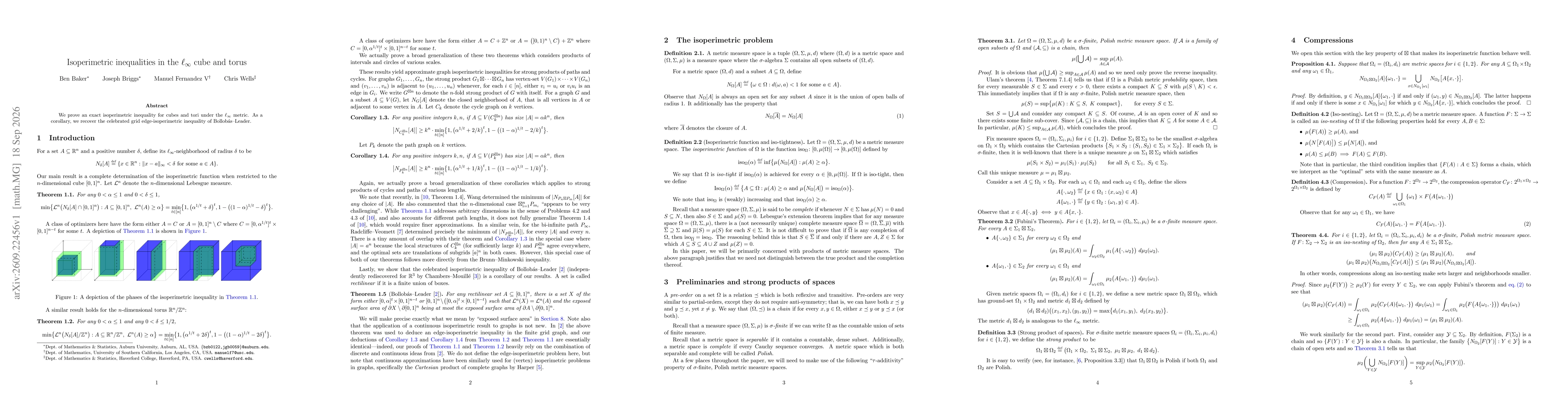 Thumbnail for Isoperimetric Inequalities in the $\ell_{\infty}$ cube and torus