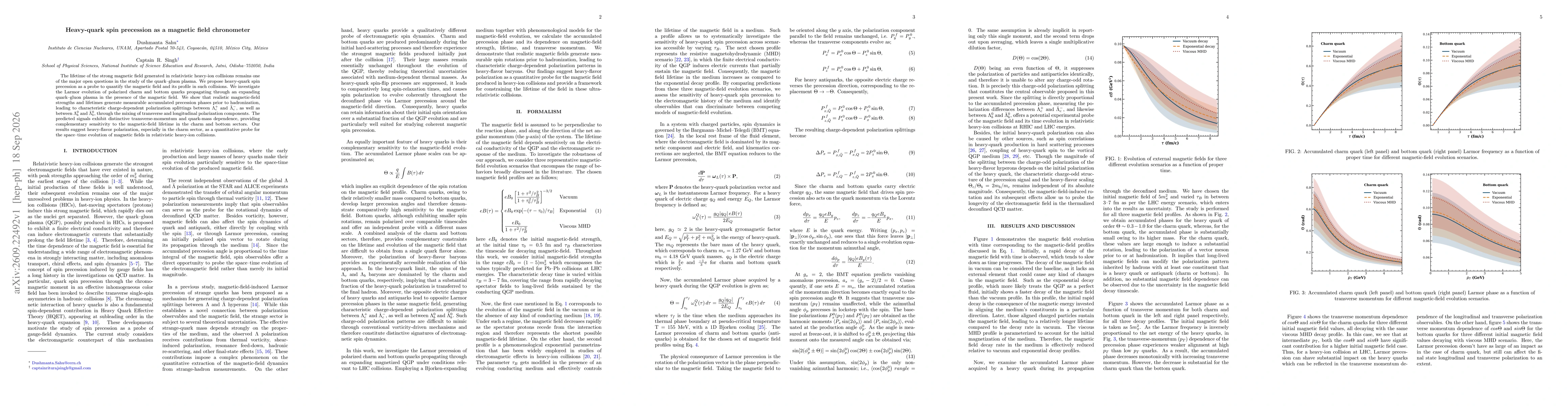 Thumbnail for Heavy-quark spin precession as a magnetic field chronometer