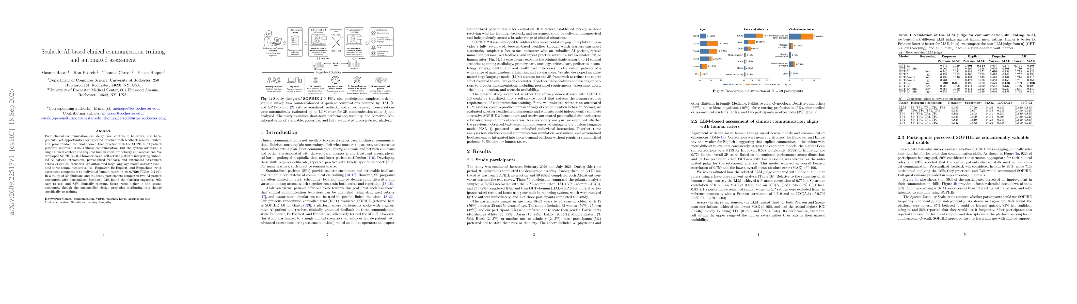Thumbnail for Scalable AI-based clinical communication training and automated assessment
