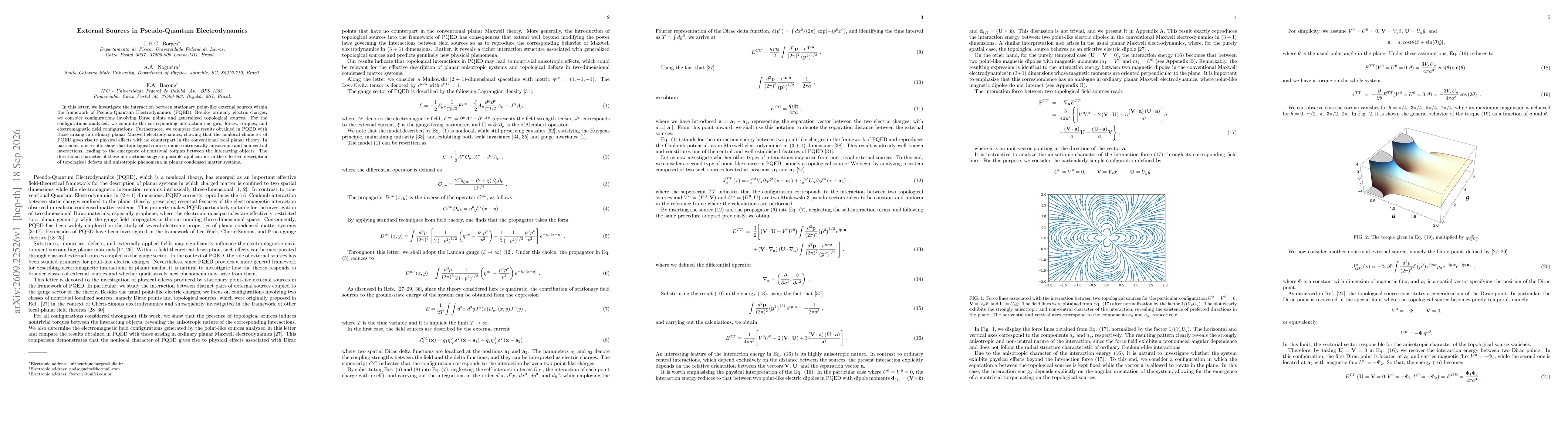 Thumbnail for External Sources in Pseudo-Quantum Electrodynamics