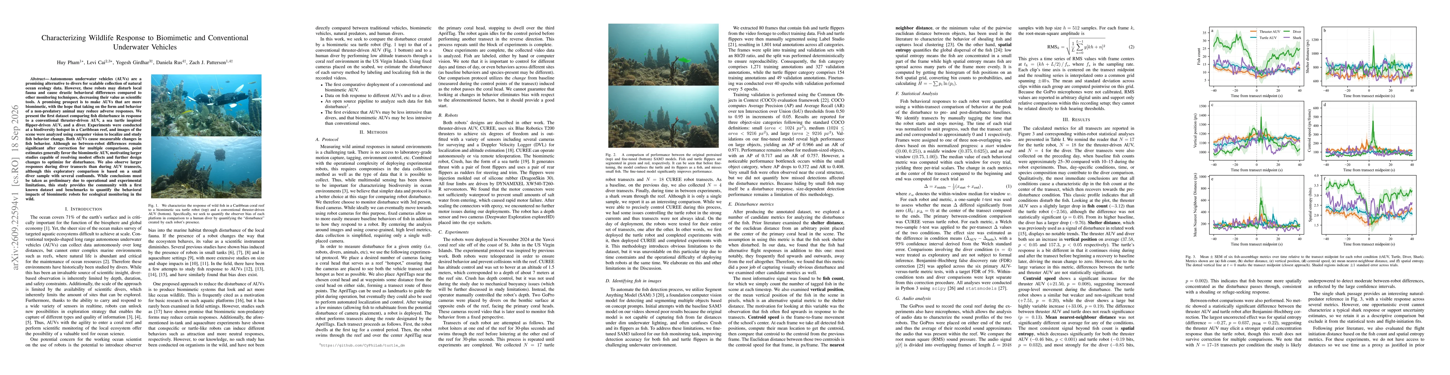 Thumbnail for Characterizing Wildlife Response to Biomimetic and Conventional Underwater Vehicles