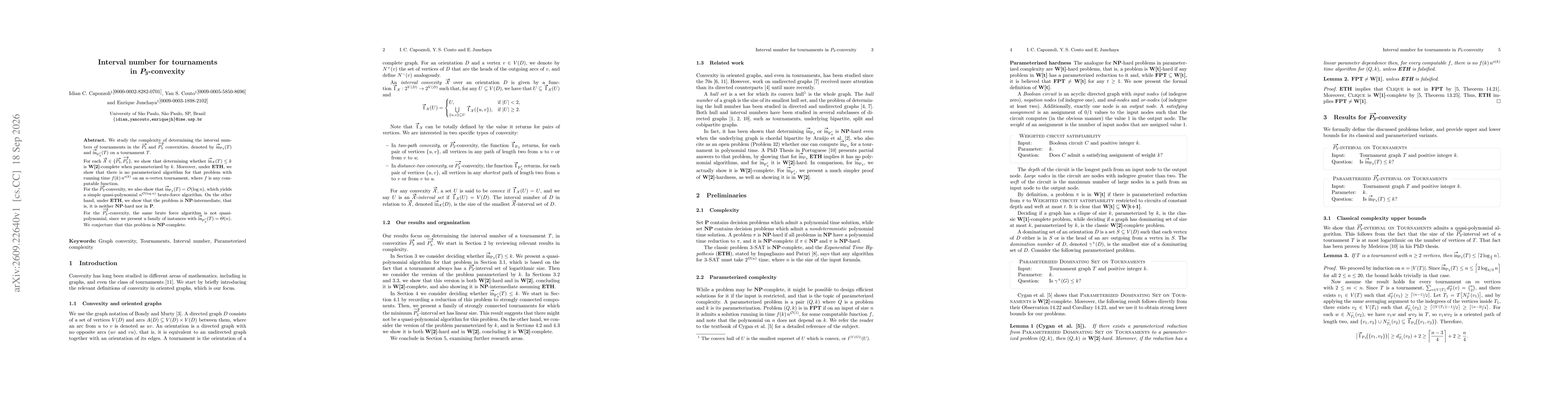 Thumbnail for Interval number for tournaments in P3-convexity
