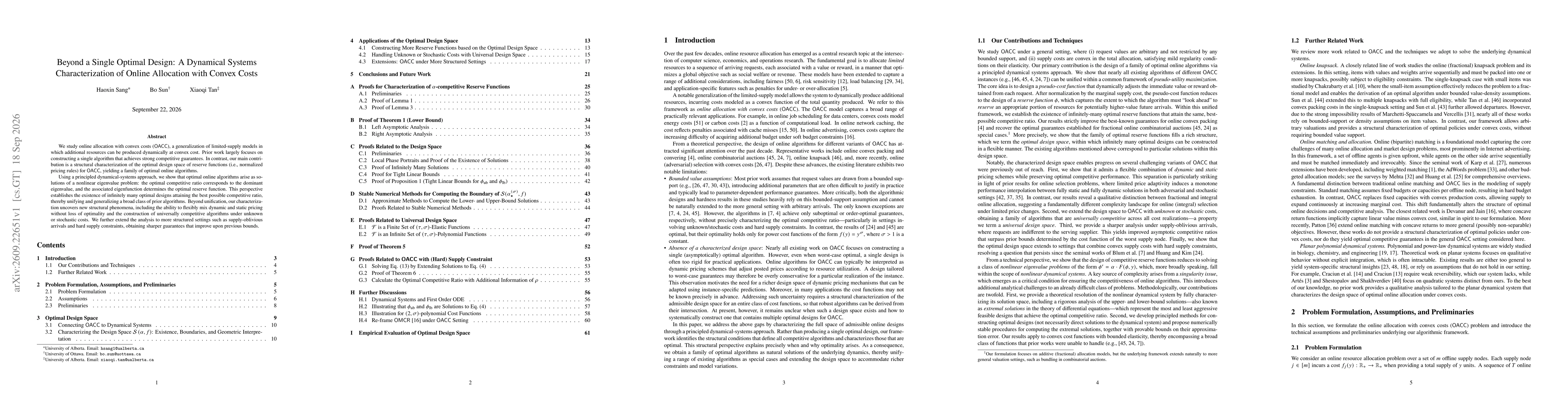 Thumbnail for Beyond a Single Optimal Design: A Dynamical Systems Characterization of Online Allocation with Convex Costs