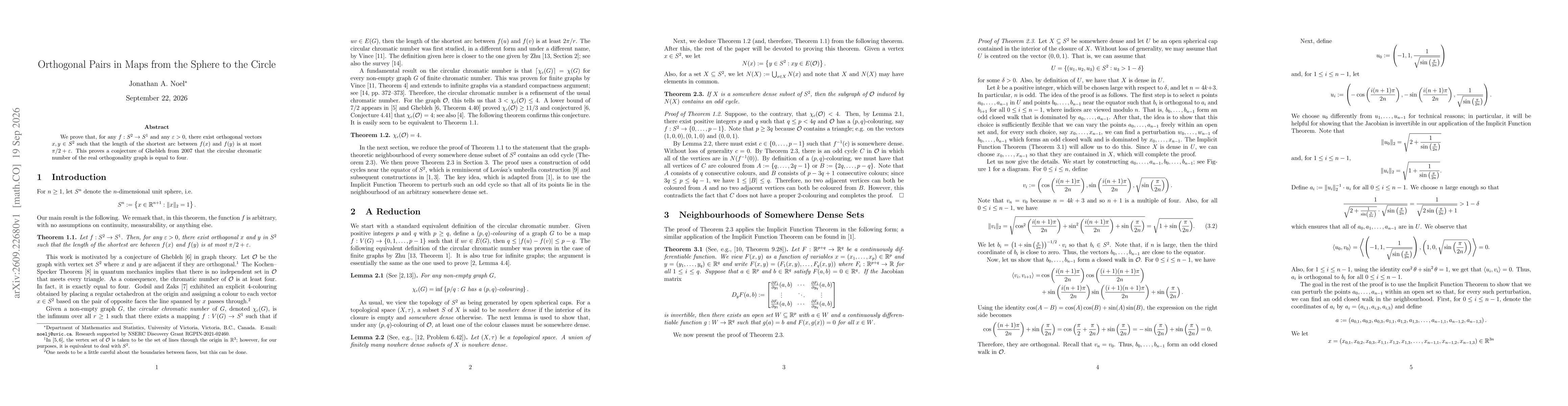 Thumbnail for Orthogonal Pairs in Maps from the Sphere to the Circle