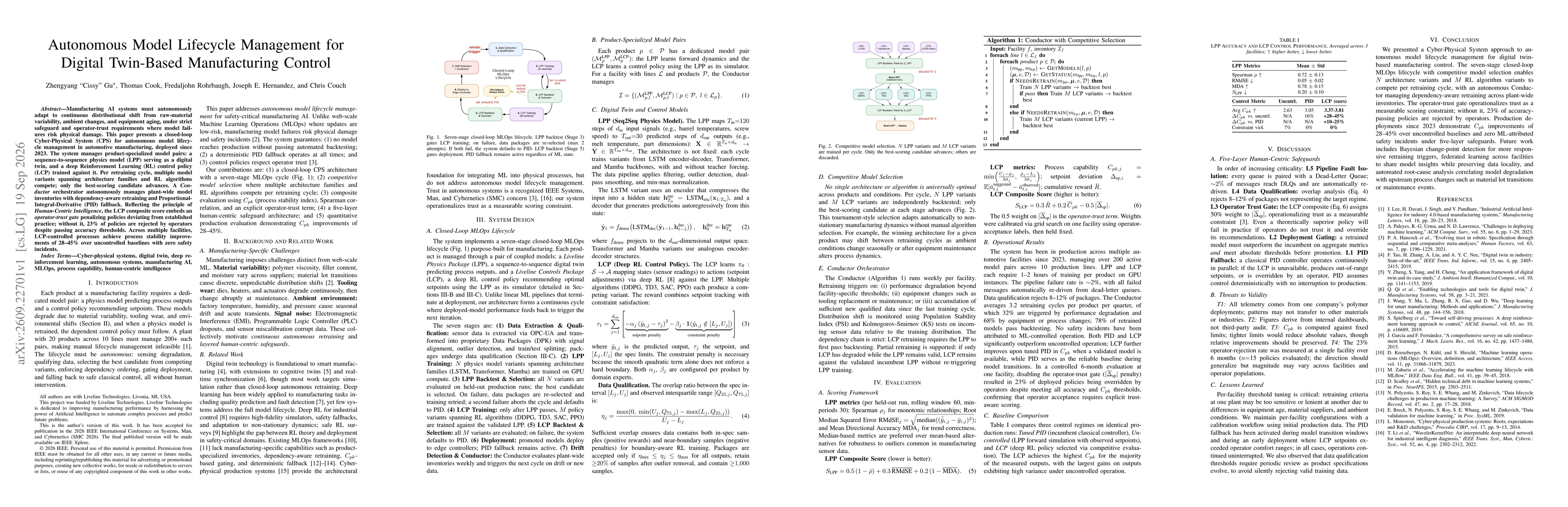 Thumbnail for Autonomous Model Lifecycle Management for Digital Twin-Based Manufacturing Control