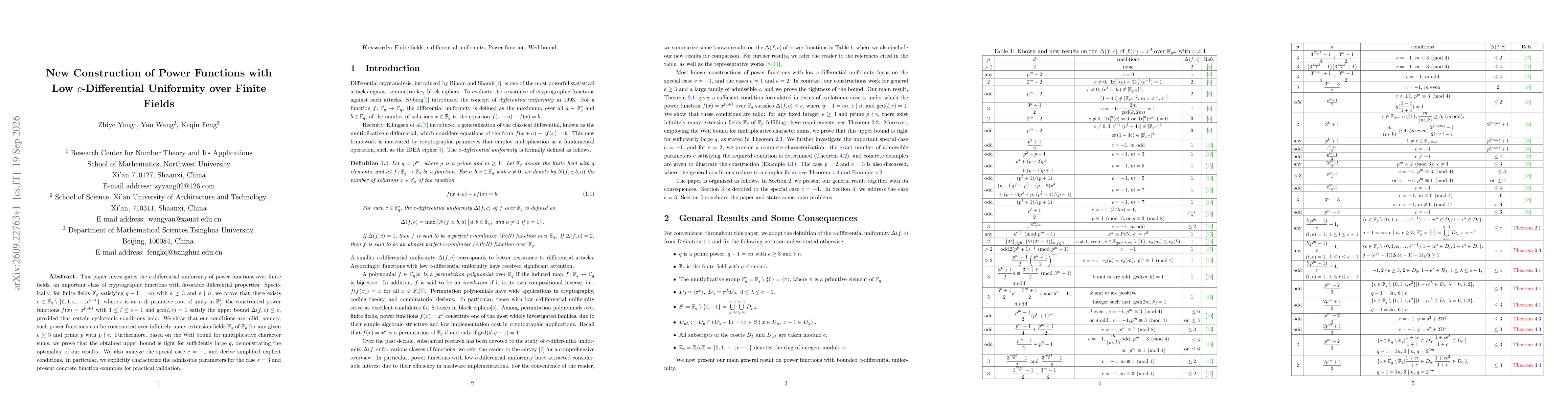 Thumbnail for New Construction of Power Functions with Low c-Differential Uniformity over Finite Fields