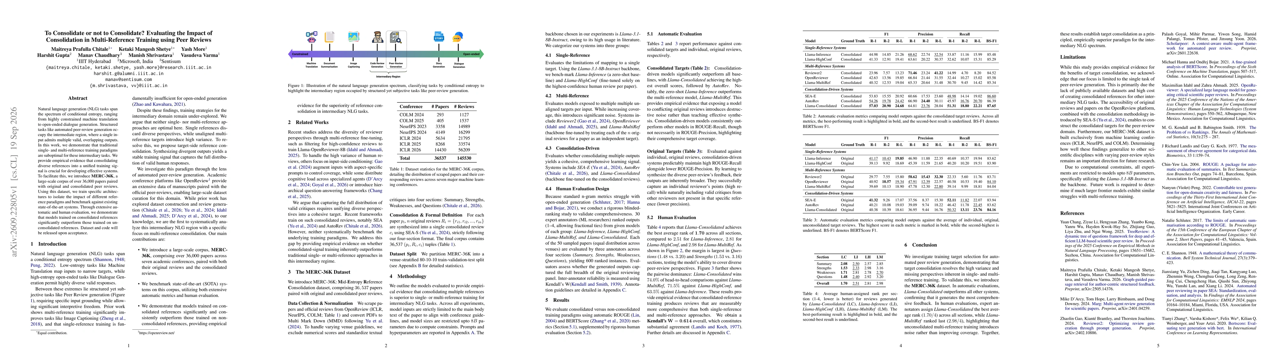 Thumbnail for To Consolidate or not to Consolidate? Evaluating the Impact of Consolidation in Multi-Reference Training using Peer Reviews